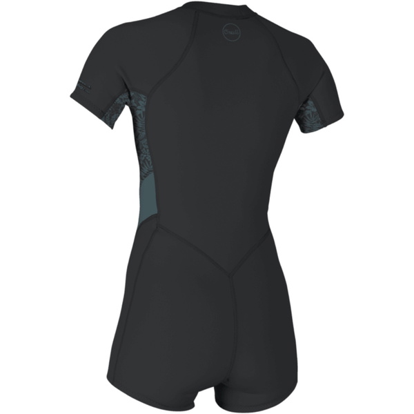 2026 O'Neill Womens Bahia 2/1mm Front Zip Springsuit Wetsuit 5293 - Tempered Steel / Shaded Island Sky / Shade